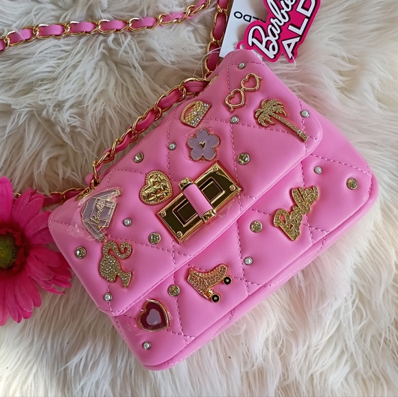 Aldo x Barbie Pink Charms Quilted Crossbody Bag